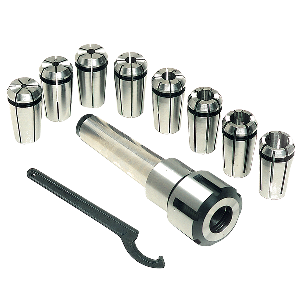 Milling Collet Chuck Set, MT2, Imperial