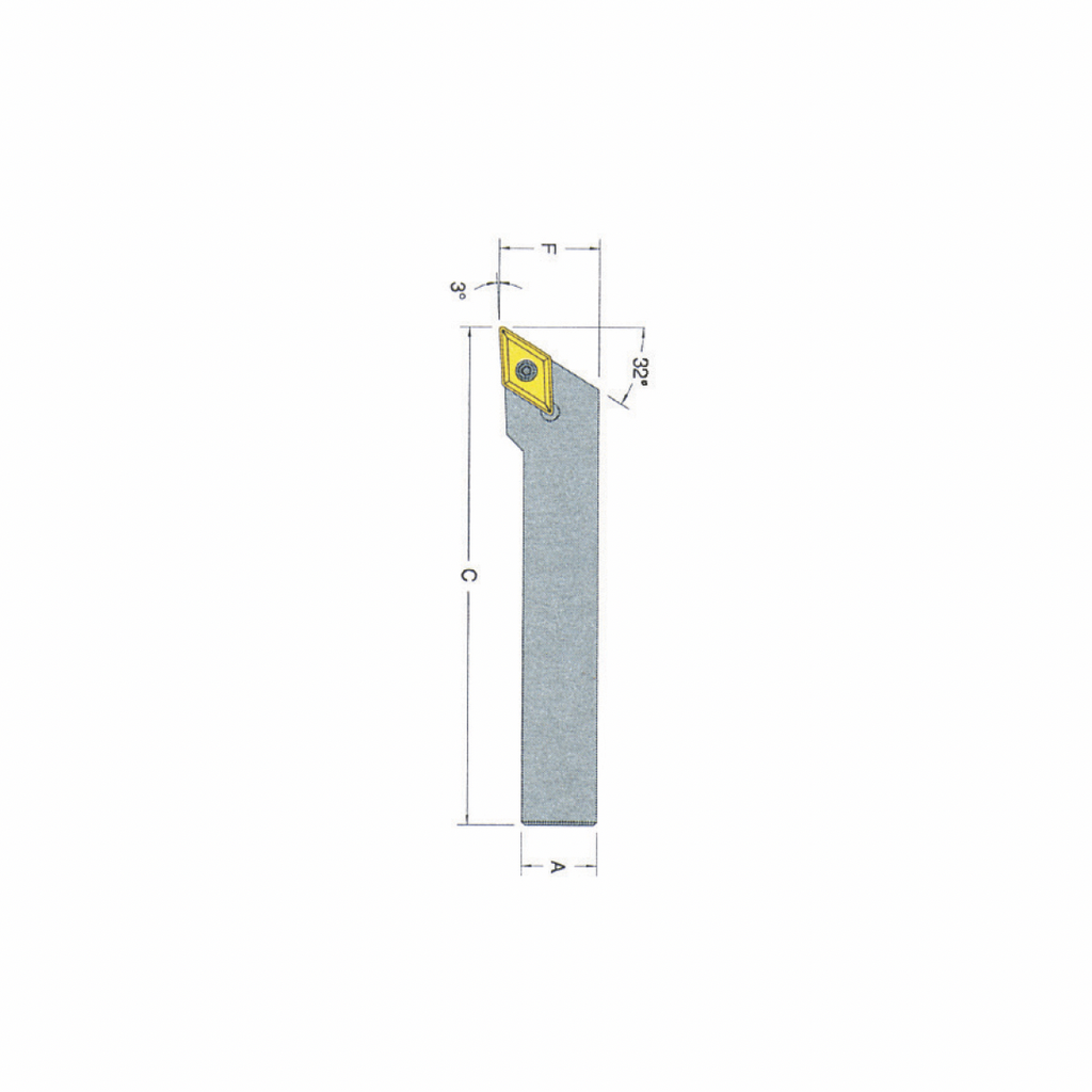 SDJC Lathe Type Tool Holder, 3/4 x 4 1/2 x 1"