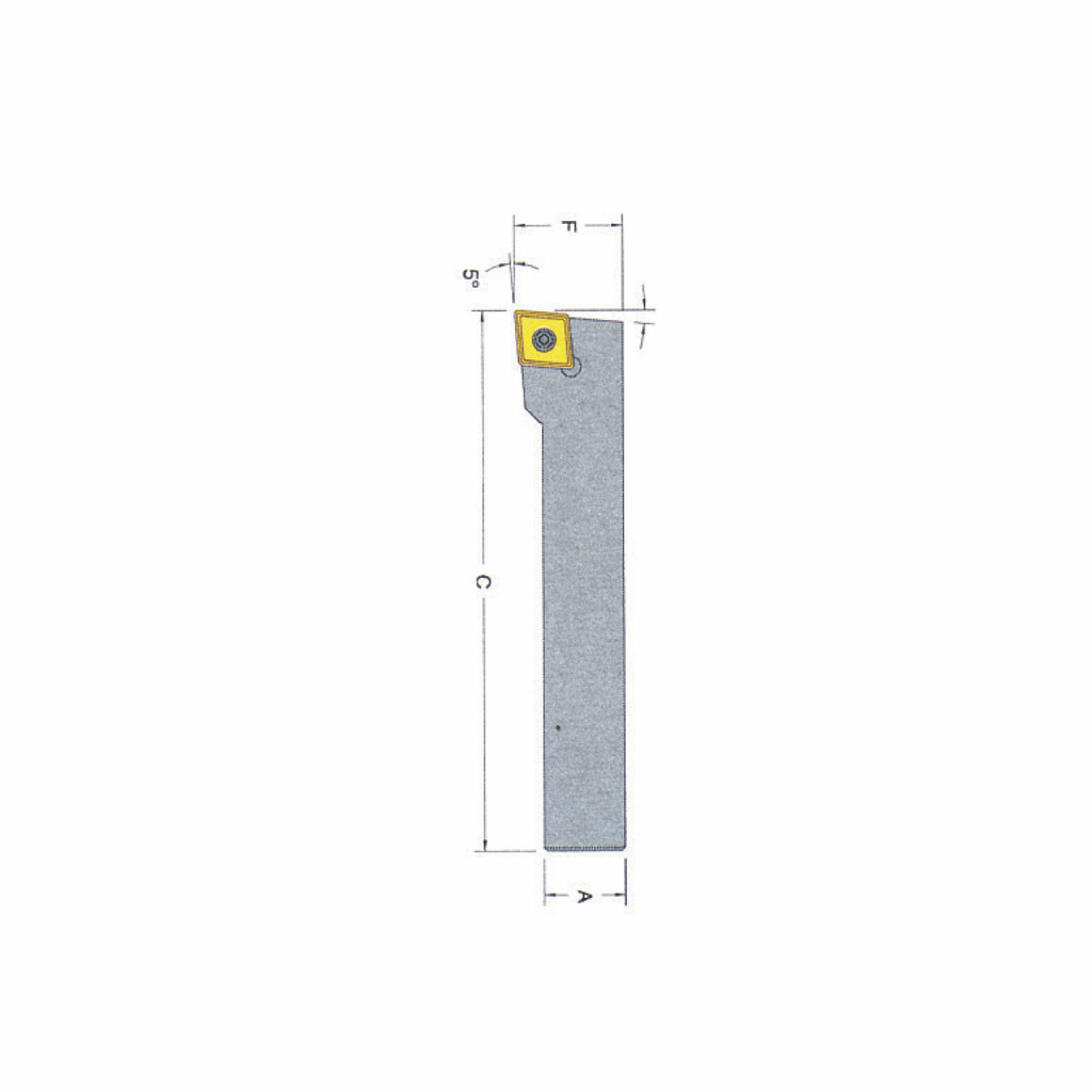 SCLC Type Lathe Tool Holder, 1/2 x 4 x 5/8"