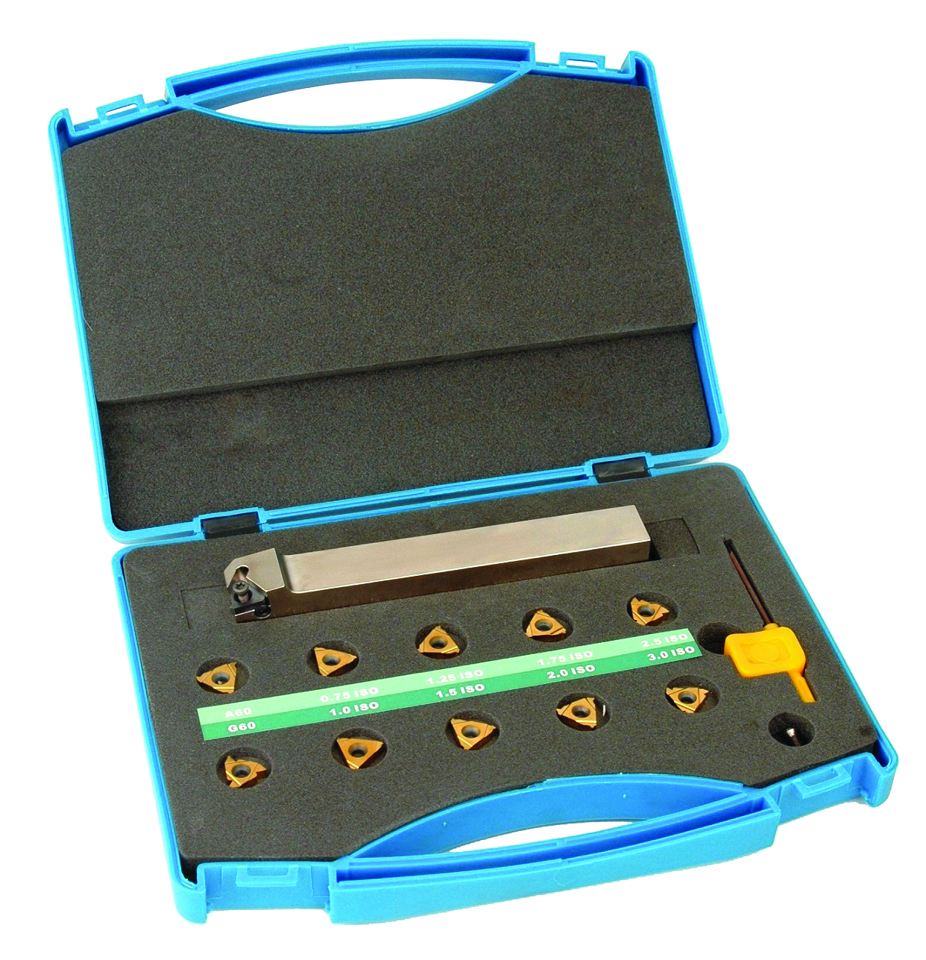 Tungsten Carbide Threading Insert & Tool Holder Set, External, 20mm